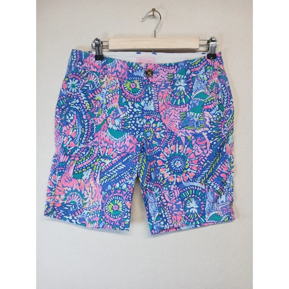 Lily Pulitzer size 2‎ shorts chipped Bermuda madina country club modest 9